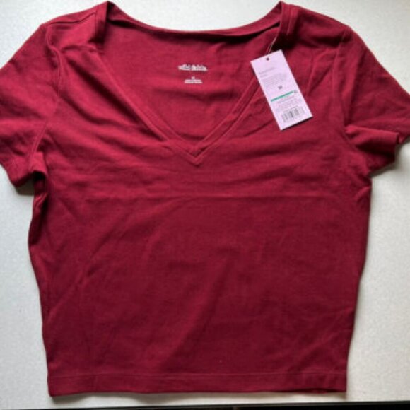 Tops - wild Fable women's Medium maroon crop top